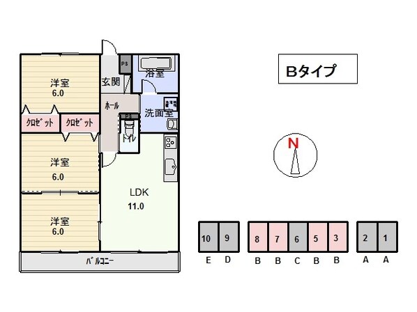 竹屋台ハウス３の物件間取画像